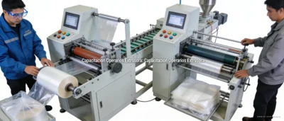 Kingdom Machine Co., Ltd. produces multiple plastic bag production lines including blown film extruders